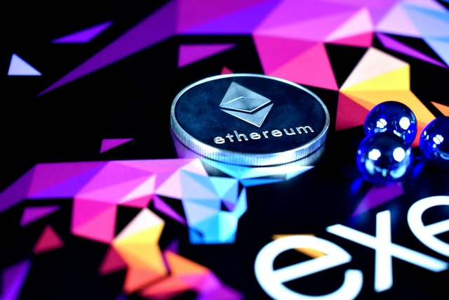 Silver ethereum coin